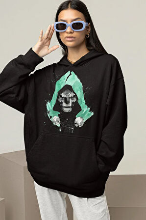 Tasarım Doctor Doomsday Baskılı Unisex Oversize Avengers Hoodie