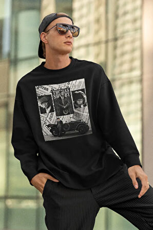 Thomas Shelby Baskılı Unisex Oversize Peaky Blinders Sweatshirt