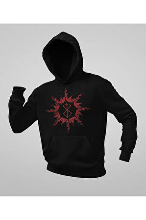 Anime Berserk Dizi Temalı Baskılı Unisex Oversize Hoodie