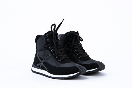 Boğazlı Bağcıklı Spor Ayakkabı BEYAZ