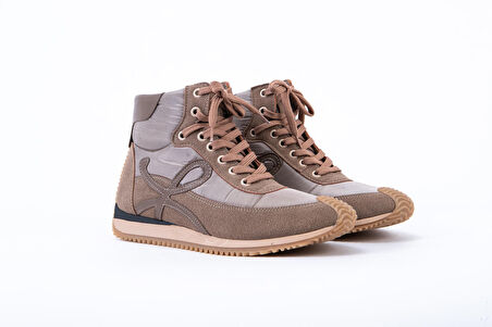 Boğazlı Bağcıklı Spor Ayakkabı BEYAZ