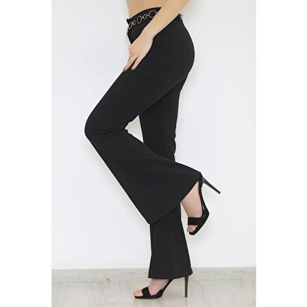 Zhl Butik Kemerli Ispanyol Paça Pantolon 24193.5176