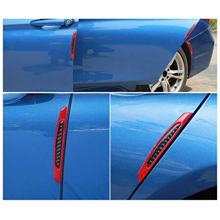 Autoware Reflektörlü Yapışkan Etiket Sticker 4lü Set