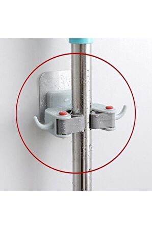 Zhltools Bastonlu Paspas Süpürge Fırça ve Mop Askısı Sap Tutucu 3Lü Paket