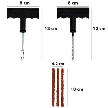 Zhltools 6 Parça Motorsiklet Bisiklet Lastik Tamir Kiti