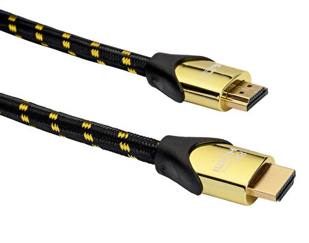 Gplus 8K60 6 Metre 60Hz 48 Gbps HDCP 2.3 DHDR VRR QMS 8K Ultra HDMI 2.1 eARC 26 AWG Örgülü Premium Kablo 6MT
