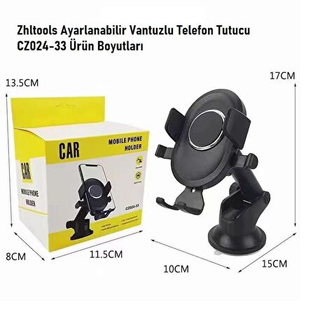 Zhltools Vantuzlu Ayarlanabilir Telefon Tutucu CZ024-33