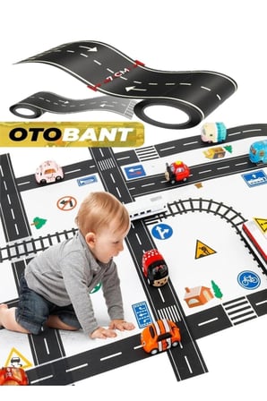 Zhltoys Otobant Eğitici Ve Eğlenceli Yol Yapım Road Tape Şerit Oyun Bandı Eğitici Oyuncak