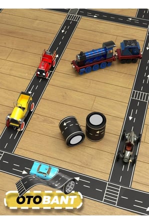 Zhltoys Otobant Eğitici Ve Eğlenceli Yol Yapım Road Tape Şerit Oyun Bandı Eğitici Oyuncak
