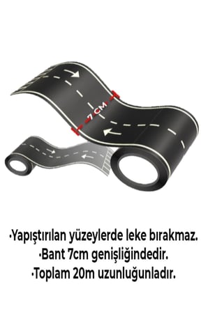 Zhltoys Otobant Eğitici Ve Eğlenceli Yol Yapım Road Tape Şerit Oyun Bandı Eğitici Oyuncak