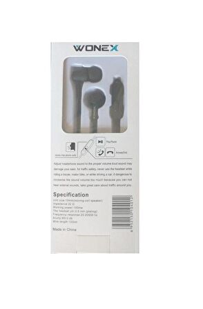 Wx-401 Stereo Cep Telefonu Earphones Kablolu Kulaklık