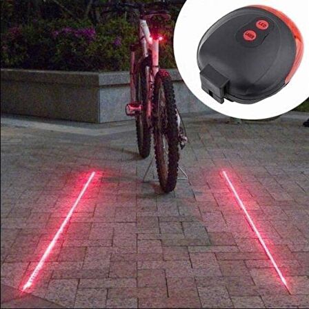 Zhltools Çok Fonksiyonlu Pilli Bisiklet Led Lazer Işıklı Arka Stop Lambası ST165