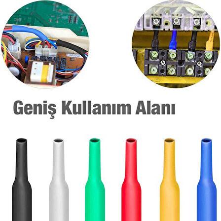 Zhltools 5 Renk Makaron Isı Ile Daralan Kablo Seti 530 Adet 8 Boy Set