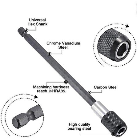 Zhltools 3lü matkap ucu tornavida bits uzatma adaptörü