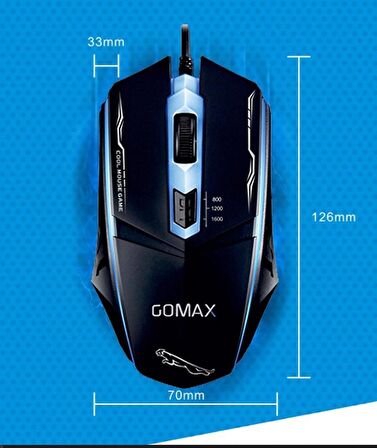 Gomax M1 Gaming Rgb Işıklı Oyuncu Fare Gaming Kablolu Mouse