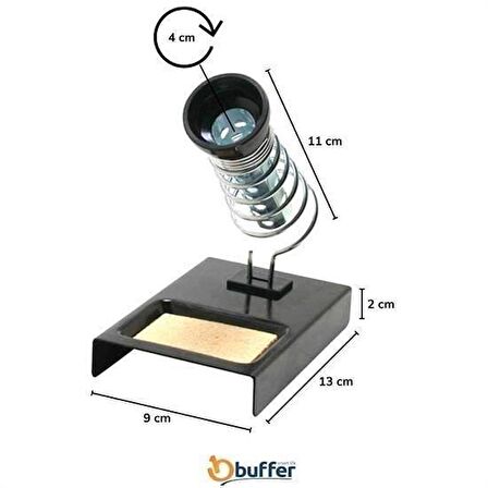 Zhltools Metal Temizleme Keçeli Süngerli Lehim Altlığı Kalem Havya Sehpası Standı