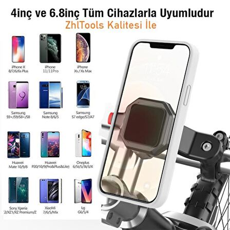 Zhltools 146A 360 Derece Dönebilen Bisiklet Gidonu Telefon Tutucu Stand