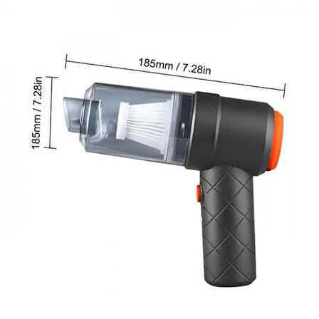 Zhltools ST-6644 6000R Portatif Vakumlu Üflemeli Mini Araç Süpürgesi - Toz ve Kül Temizliği​