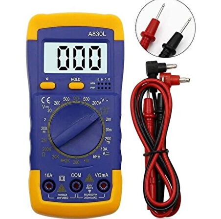 Zhltools Avometre Buzzerli Dijital Elektrik Ölçüm Aleti Multimetre Cihazı A830L