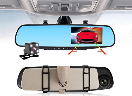 Zhltools Kameralı Dikiz Aynası Geri Görüş Kameralı Park Sensörü 1080P