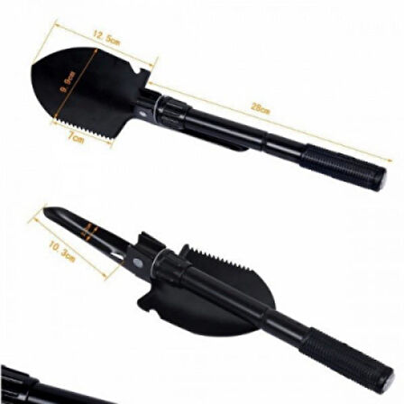Zhltools Katlanabilir Outdoor Çantalı Pusulalı Kazma Kürek Set