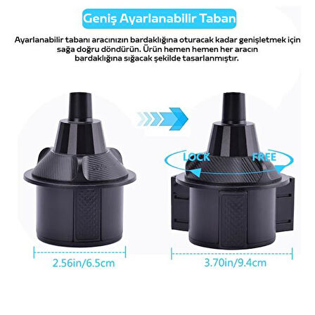 Zhltools Universal Araç İçi Telefon Tutucu - Yemek Masası