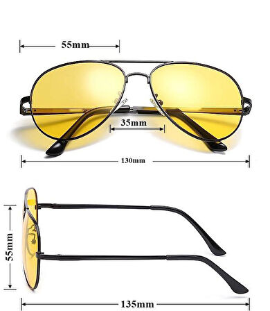 Zhlbutik Aviator Design UV400 Güneş Gözlüğü