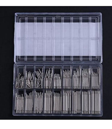Zhltools Yaylı Çelik Saat Kordon Pimi 9 farklı ebatta 180 adet Kutulu Set