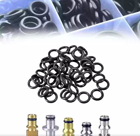 Zhltools 225 Parça Kauçuk Conta Seti Kendiliğinden Saklama Kutulu O Halkası Seti