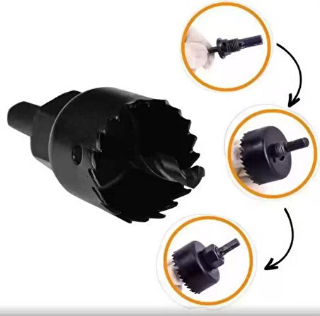 Zhltools 6 Parça Demir Ahşap Alçıpan Delme Buat Açma Seti