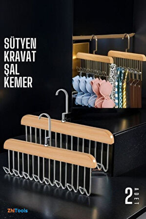 Zhltools Dolap İçi Askı 2 adet Sütyen Şal Kravat Kemer Çanta