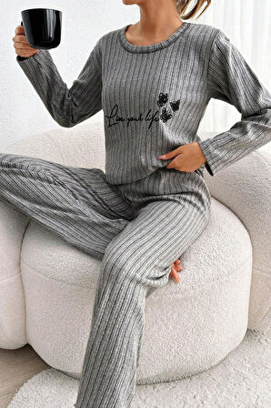 Zhlbutik Genç Baskılı İ̇nterlok Pijama Takımı