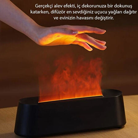 Zhltools A3 Ev ve Ofis için Alev Difüzörü ve Ultrasonik Hava Nemlendici