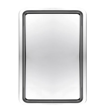 Zhlhome Sunum Tepsisi Çay Kahve Tepsisi 33x24 cm 430 Paslanmaz Çelik
