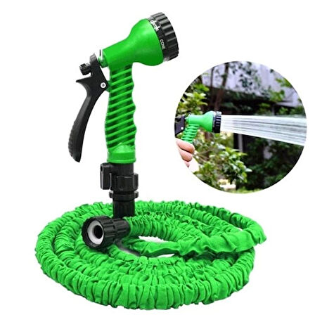 Zhltools Uzayan Hortum Tabancalı 15 Metre Magic House | Bahçe Sulama İçin Expandable Hose