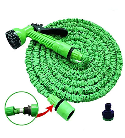 Zhltools Uzayan Hortum Tabancalı 15 Metre Magic House | Bahçe Sulama İçin Expandable Hose