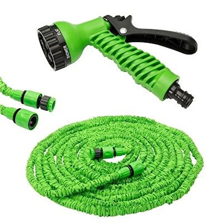 Zhltools Uzayan Hortum Tabancalı 15 Metre Magic House | Bahçe Sulama İçin Expandable Hose