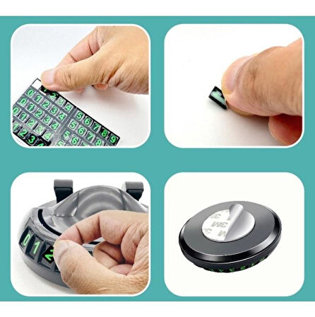 Zhltools Yapışkanlı Numaratörlü Araç Telefon Tutucu