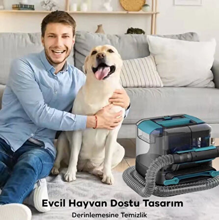 EZERE 14kPa Güçlü Koltuk Ve Halı Yıkama Temizleme Makinesi 2000mMl Su Hazneli 400W