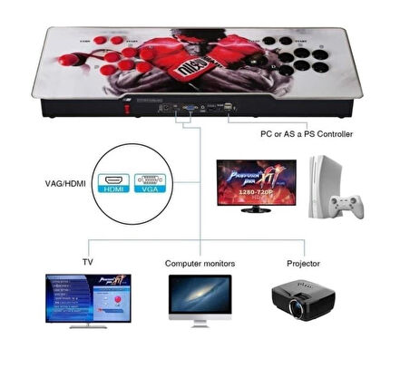 Zhltools Klasik Oyun HD Arcade Station, 10.000 Oyunlu 2D Tvye Bağlanan, Retro Atari