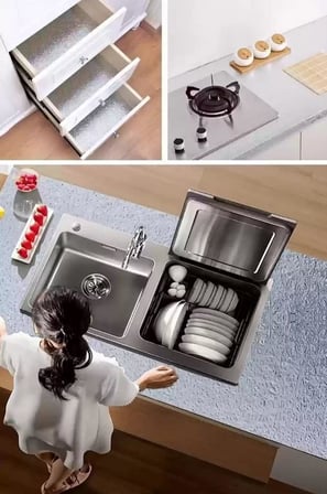 Zhltools Rulo Gümüş Alüminyum Folyo Duvar Kağıdı, Kendinden Yapışkanlı Raf İçi, Su Geçirmez Folyo  2 mt x 60 cm