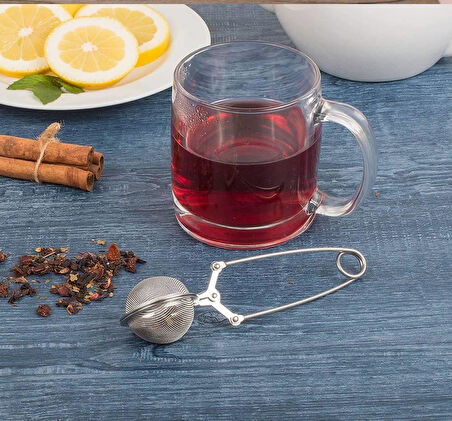 Zhlhome Kıskaçlı Bitki Çayı Filtresi Top Çay Demliği Çay Filtresi Maşası