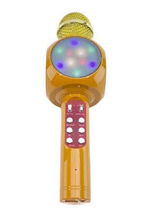 Zhltools Karaoke Eğlenceli Ve Taşınabilir Bluetoothlu Işıklı Şarjlı Mikrofon