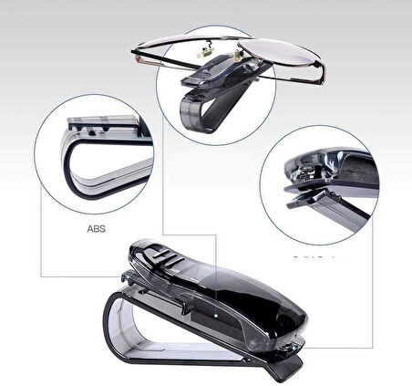 Zhltools Güneşliğe Uygun Mini Gözlük Tutucu