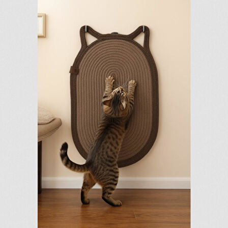 Süslüpati Dekoratif Kedi Kulaklı Kedi Tırmalama Paspası