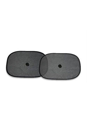 Zhltools Vantuzlu Ayakla Cama Yapışan Yan Cam Güneşlik 2 Adet 44x36cm