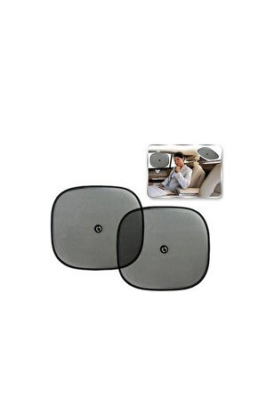 Zhltools Vantuzlu Ayakla Cama Yapışan Yan Cam Güneşlik 2 Adet 44x36cm