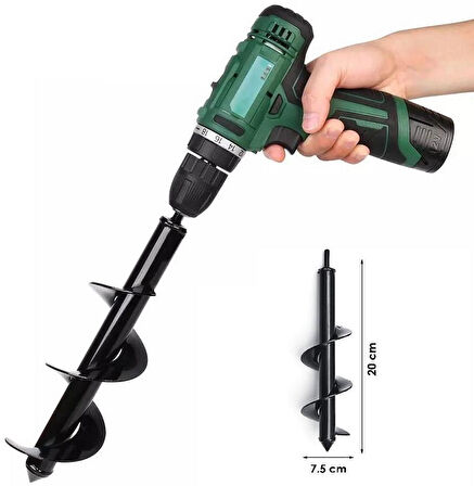 Zhltools Matkap Ucu Burgu Aparatı Toprak Delici Gübre Tohum Karıştırıcı Matkap ucu