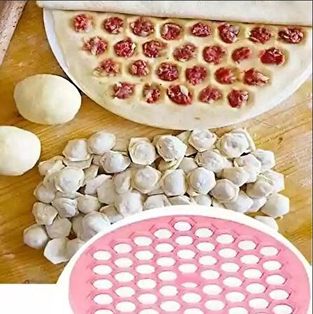 Zhlhome 61 Bölmeli Petek Şekilli Pratik Mantı Kesici Açma Kalıbı Mantımatik