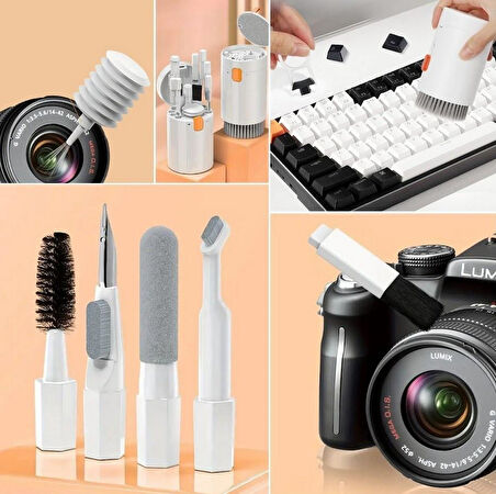 Zhltools 20 Parça Çok Fonksiyonlu Bilgisayar Temizleme Seti Klavye Cep Telefonu Kablosuz Kulaklık Temizleme